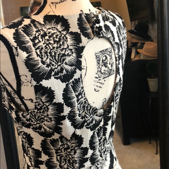 Plenty Tracy Reese Black and White Floral Dress - Picture 5 of 7